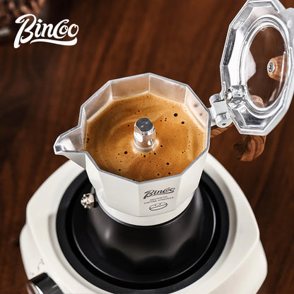 Bincoo Dual Valve Moka Pot Set , Espresso Coffee Maker, Portable Home Machine, Outdoor Use
