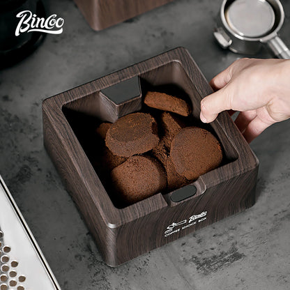 Bincoo Coffee Knock Box for Espresso Machines, Commercial Barista Pucks Disposal Bin with Handle, Home/Cafe Countertop Use
