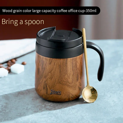 BINCOO-304 Stainless Steel Coffee Mug, Thermal and Cold Insulation Latte Cup, Large-Capacity, Home and Office, 350ml, 500ml
