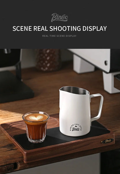 Bincoo Stainless Steel Milk Frothing Pitcher 420/520ml Cappuccino Latte Art  Jug Chic Home Barista Accessories Latte cup and jar
