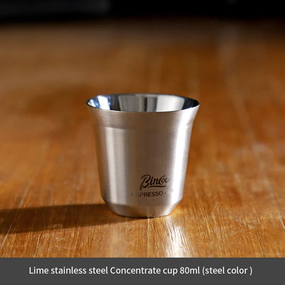Bincoo 304 Stainless Steel Espresso Mugs 80ML Coffee Cups Insulated Double Wall Heat-insulating Safe Small Capacity Drink Cups