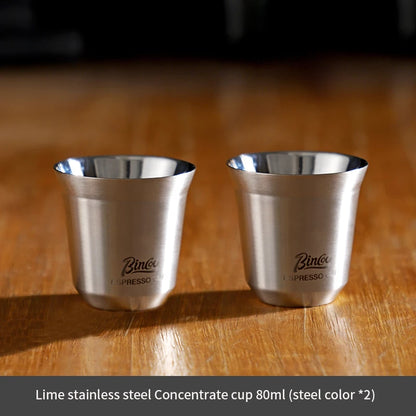 Bincoo 304 Stainless Steel Espresso Mugs 80ML Coffee Cups Insulated Double Wall Heat-insulating Safe Small Capacity Drink Cups