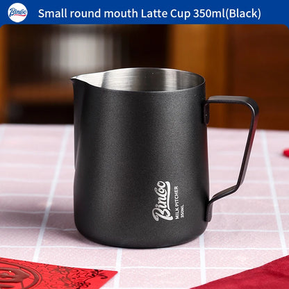Bincoo Pointed Spout Milk Frothing Pitcher, 350ml/600ml Stainless Steel Latte Art Cup, Professional Coffee Steaming Jug
