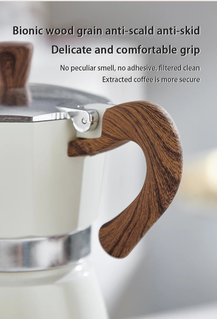 Bincoo Coffee Moka Pot Aluminum 300ml Mocha Pot Classic Italian Espresso Pot Kitchen Home Barista Coffee Machine Accessories