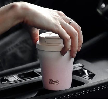 Coffee Insulated Cup 280ML Outdoor Portable Ice Cup Travel Coffee Mug Spill Proof With Lid Car Direct Drinking Thermos Cup