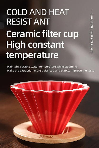 BINCOO 350ml/600ml Coffee Filter Cup Hand Brew Coffee Pot Coffee Sharing Pot Reusable Funnel Dripper Filter Coffee Utensils Set