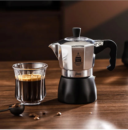 BINCOO Dual Valve Moka Pot Extraction Espresso Maker Hand Brewed Coffee Mocha Pot Italian Home Outdoor Barista Accessories