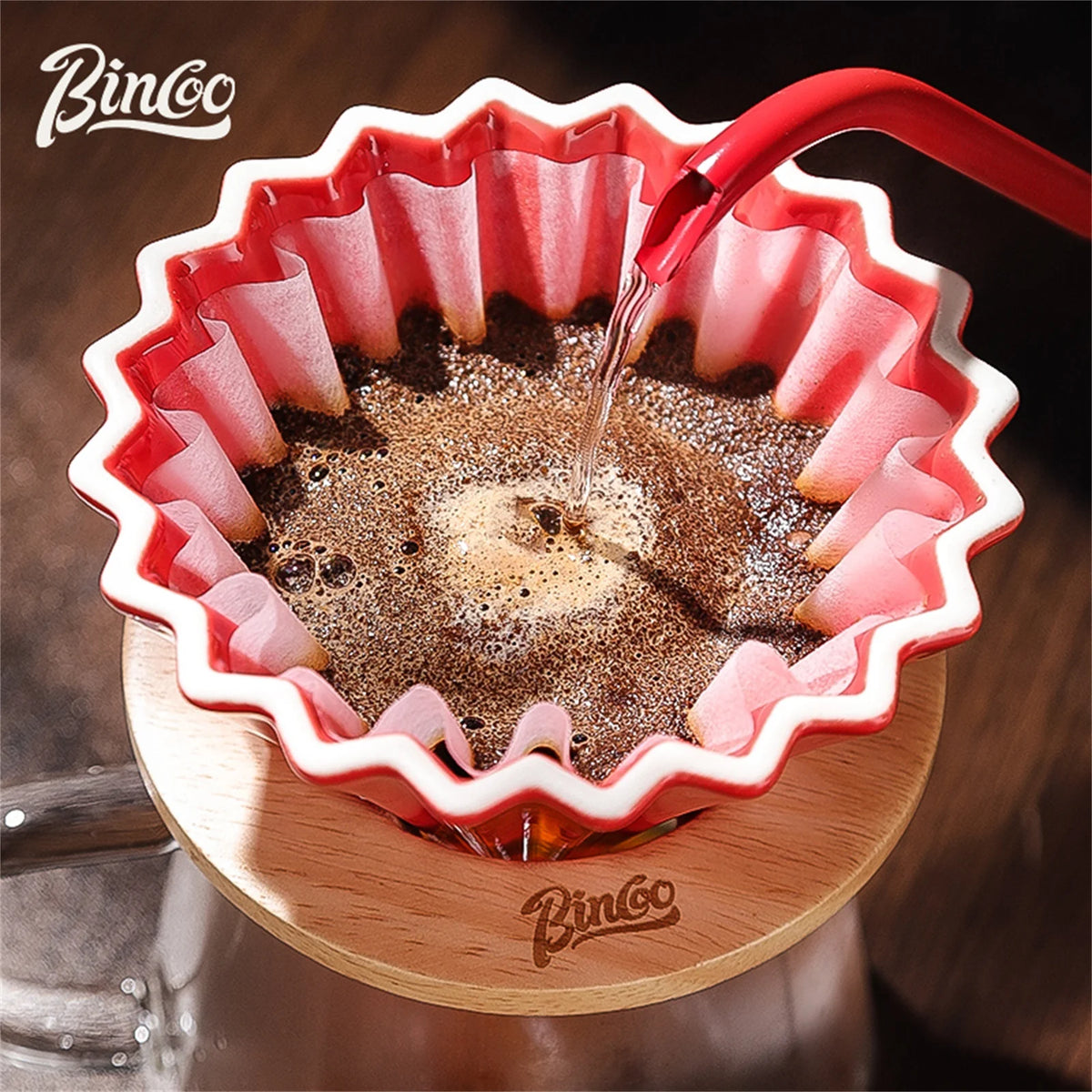 BINCOO 350ml/600ml Coffee Filter Cup Hand Brew Coffee Pot Coffee Sharing Pot Reusable Funnel Dripper Filter Coffee Utensils Set