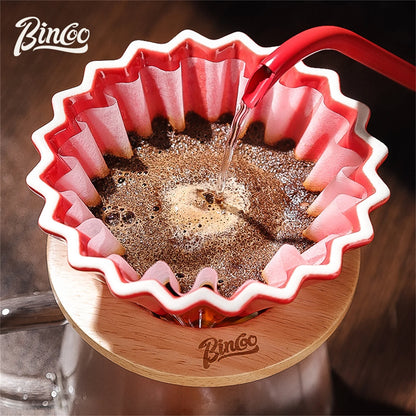 BINCOO 350ml/600ml Coffee Filter Cup Hand Brew Coffee Pot Coffee Sharing Pot Reusable Funnel Dripper Filter Coffee Utensils Set