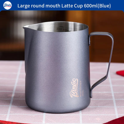 Bincoo Pointed Spout Milk Frothing Pitcher, 350ml/600ml Stainless Steel Latte Art Cup, Professional Coffee Steaming Jug