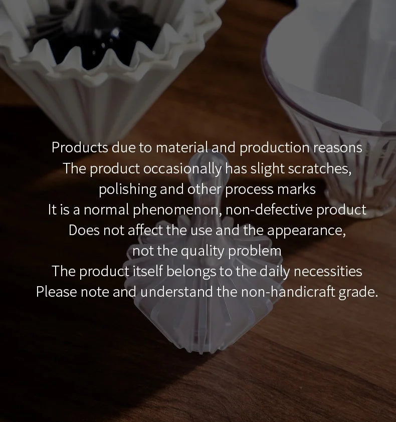 Bincoo Universal Bowl Shape Cone Coffee Filter With Tritan Holder Heat Resistant Paper Filters For Pour Over Brewing
