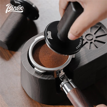 Bincoo Italian Coffee Pressing Tamper Base Set 51/58mm Storage Board Bar Mat Baristas Pressing Powder Hammer Powder Distributor