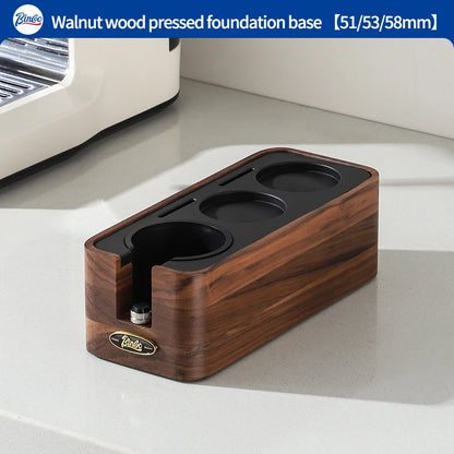Bincoo Wooden Espresso Tamping Stand Set: Tamper+Distributor, 51/58mm Dual-Size, Barista Organizer