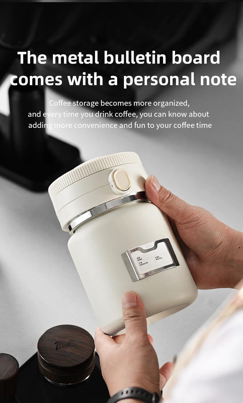 Bincoo Coffee Bean Vacuum Sealed Tank Stainless Steel Grain Tea Nut Keep Fresh Storage Jars Kitchen Airtight Sealed Cans 1000ML