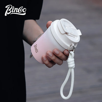Coffee Insulated Cup 280ML Outdoor Portable Ice Cup Travel Coffee Mug Spill Proof With Lid Car Direct Drinking Thermos Cup