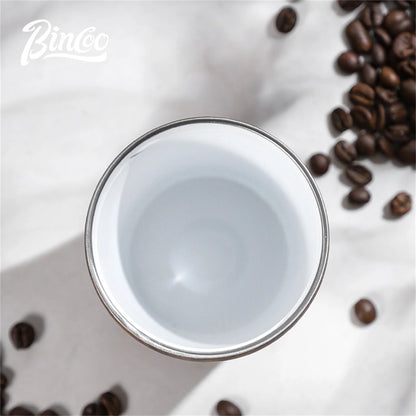 Bincoo Wood Grain Pattern Coffee Thermal Cup 500ml Coffee Travel Mug Insulated Vaccum Portable 304 Stainless Steel Thermos Jug
