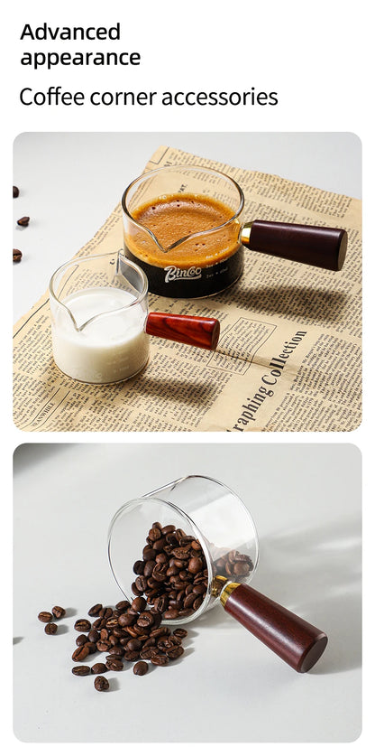 70/120/180ml Heat-resisting Glass Espresso Measuring Cup Double/Single Mouth Glass Milk Jug With Handle Glass Scale Measure Mugs