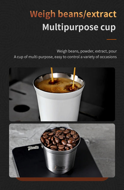 Bincoo 304 Stainless Steel Espresso Mugs 80ML Coffee Cups Insulated Double Wall Heat-insulating Safe Small Capacity Drink Cups