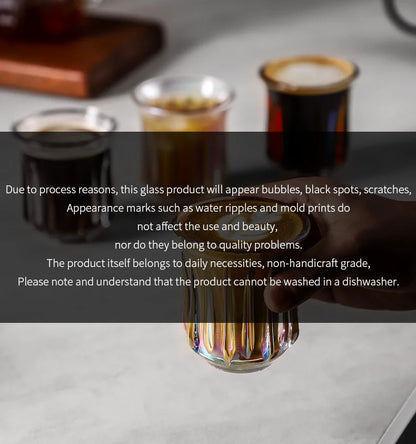 BINCOO 160ml Glass Coffee Cup Drinking Glasses for Espresso Cappuccino Latte Mug Juice Cocktails Home Kitchen Barista Glassware