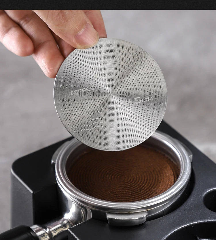 Secondary water distribution network Italian coffee handle, sintered plate, stainless steel extraction filter, three-layer 51/58