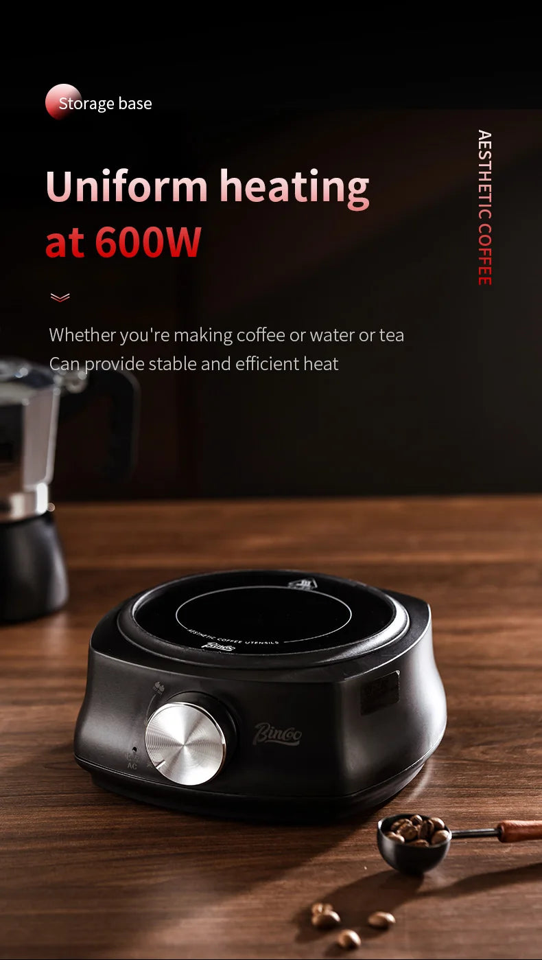 Bincoo Double Valve Moka Pot Espresso Machine Extraction Thermostatic Coffee Mocha Pot Set Outdoor Italian Home Barista Utensils