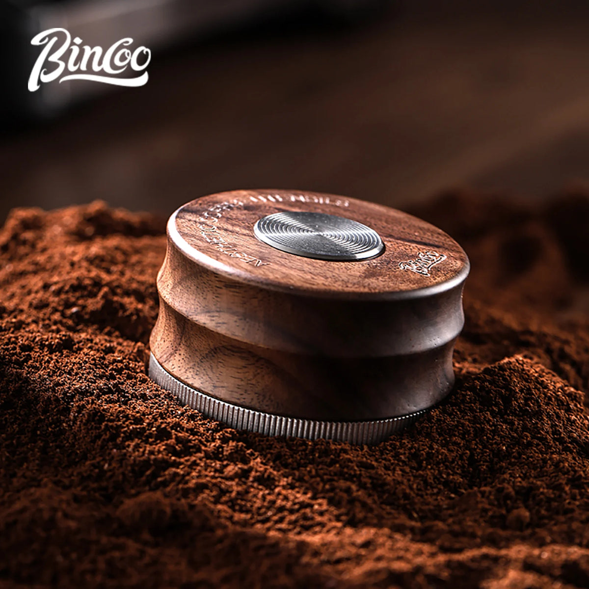 BINCOO 51/58mm 30Ib Constant Pressure Coffee Tamper & Distributor with Tamping Base Espresso Tamper Set Home Barista Accessories