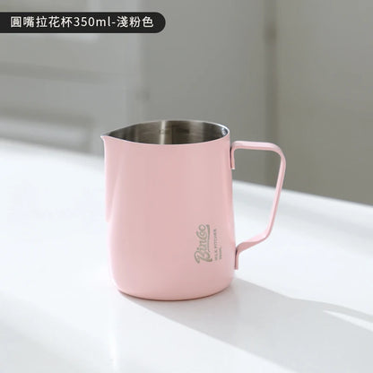 350/600ML Coffee Milk Frothing Pitcher Jug 304 Stainless Steel Precise Scale High Quality Latte Barista Professional CafeUtensil
