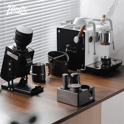 Bincoo Italian Coffee Pressing Tamper Base Set 51/58mm Storage Board Bar Mat Baristas Pressing Powder Hammer Powder Distributor