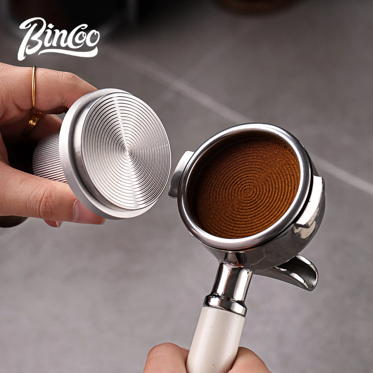Bincoo Coffee Tamper Station Coffee Distributor Storage Base For 51/58mm 30lb Constant Pressure Espresso Tamper Set Barista Tool
