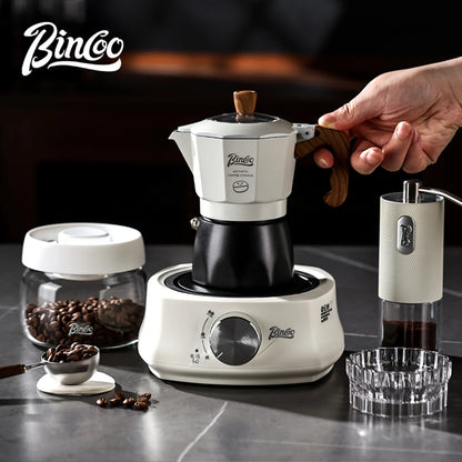 Bincoo Dual Valve Moka Pot Set , Espresso Coffee Maker, Portable Home Machine, Outdoor Use