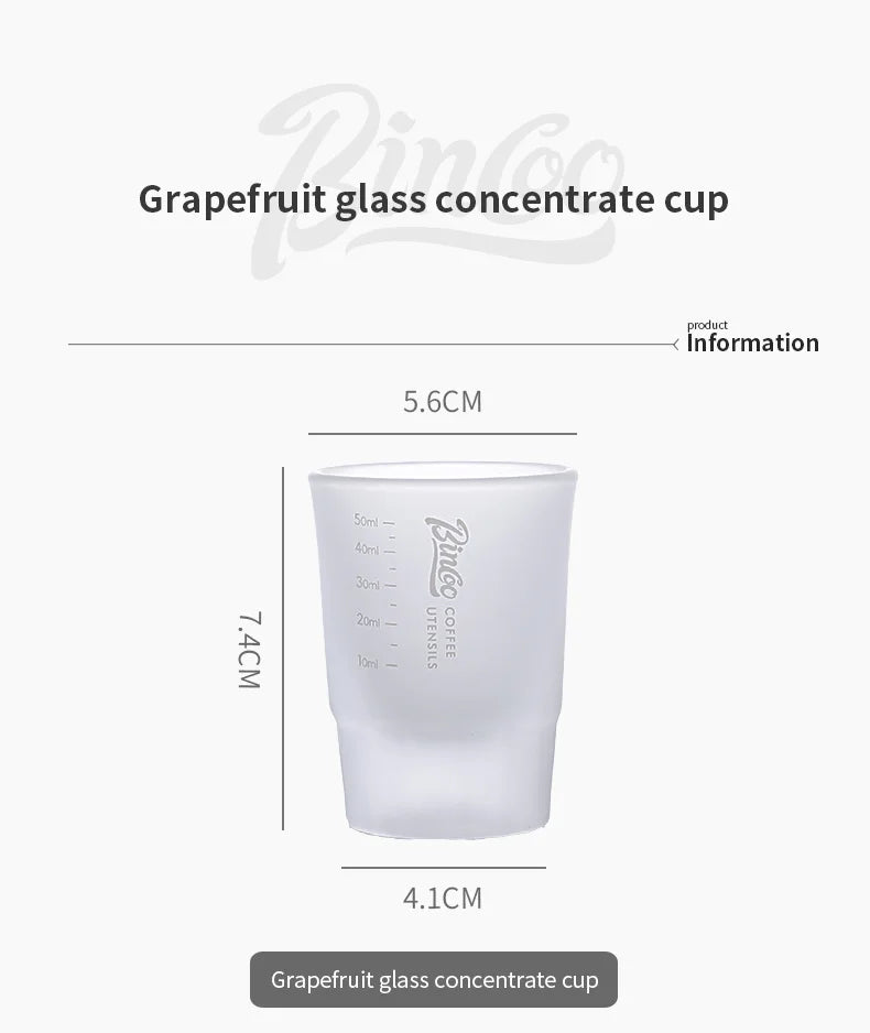 BINCOO Espresso Glass Measuring Cup 50ML Clear Shot Glasses Coffee Mugs Set Espresso Measuring Cup Tools Milk Frothing Pitcher